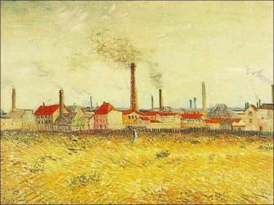 Au printemps 1887, il explore les faubourgs et les bords de la Seine. En peignant aux cts de Paul Signac, sa touche se fait plus lgre, comme l'atteste cette toile reprsentant des usines ...