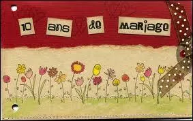 Un couple qui fte ses 10 ans de mariage, clbre ses noces ...