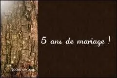 A quoi correspond 5 ans de mariage ?