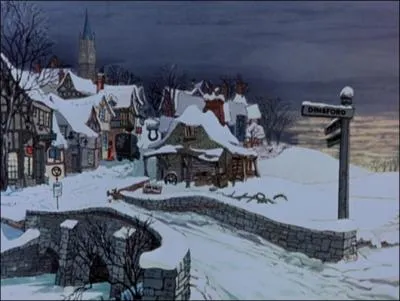 Dans quel village se droule la dernire confrontation entre Cruella et les dalmatiens, avant l'ultime poursuite ?