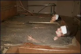 Quelle est la traduction anglaise de ce terme :  bain de boue  ?