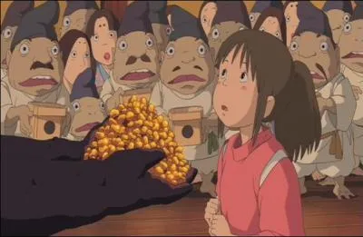 Quel personnage propose une poigne de jetons ainsi que des ppites d'or  Chihiro ?