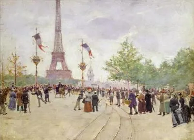 A quel peintre de genre, portraitiste, connu pour ses reprsentations de scnes de la vie parisienne, doit-on ce tableau intitul  Entre de l'Exposition universelle en 1889  ?