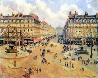 Connu comme l'un des  pres de l'impressionnisme , il est clbre pour ses peintures de la vie rurale, mais aussi pour ses reprsentations de quartiers parisiens telle cette  Avenue de l'opra, matin de soleil . Qui est ce peintre ?