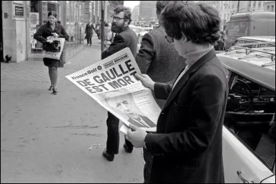 Quelle est la date du décès du Général de Gaulle ?