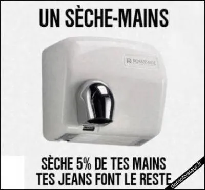 Quel est le moyen actuel utilis dans les sanitaires pour s'y scher les mains ?