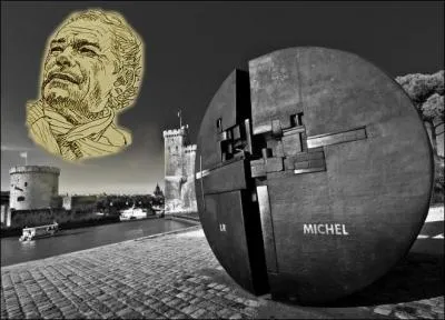 A l'entre du Vieux-Port, une sculpteur en forme de disque de bronze de 4 m de diamtre prne un hommage  l'ancien maire de la ville Michel Crpeau. Quel nom est donn  cette sculpture contemporaine ?