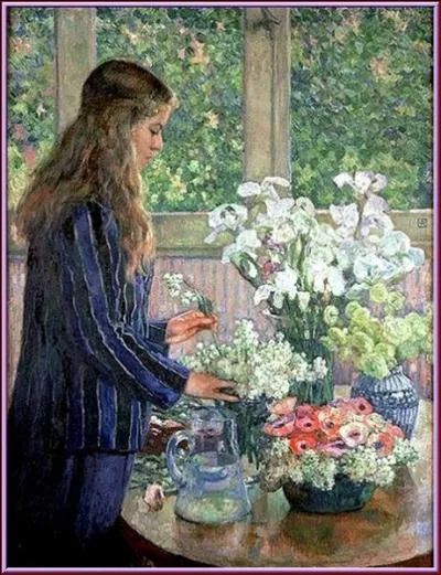 Qui a peint Organisation des fleurs ?