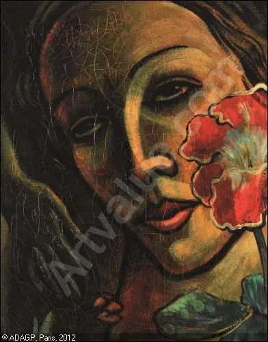 Qui a peint T�te de femme � la fleur ?