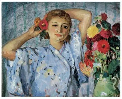 Qui a peint Jeune femme aux fleurs ?