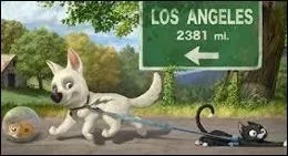 Dans quel film Mitaine, une chatte de gouttire, a-t-elle pour compagnons de voyage un chien et un hamster ?