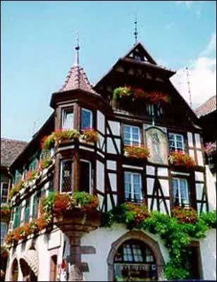 Quel dtail architectural caractrise de nombreuses maisons typiques de l'Alsace ?