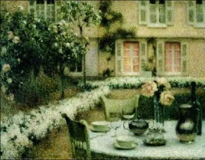 Qui a peint Table dans le jardin blanc ?