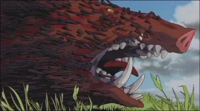 Qu'est-ce que la chamane trouve dans la dpouille de Nago, le Dieu Sanglier ?