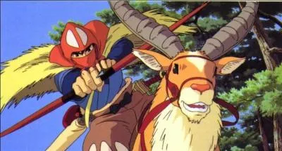 De quelle couleur sont les yeux du dmon qui poursuit Ashitaka et Yakuru ?