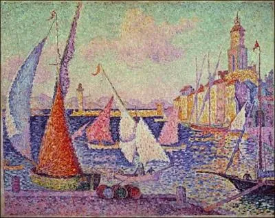 Quel peintre pointilliste, passionn de mer a vecu  saint Tropez qu'il reprsente sur cette toile ?