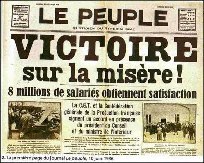 En 1936 le temps de travail a t :