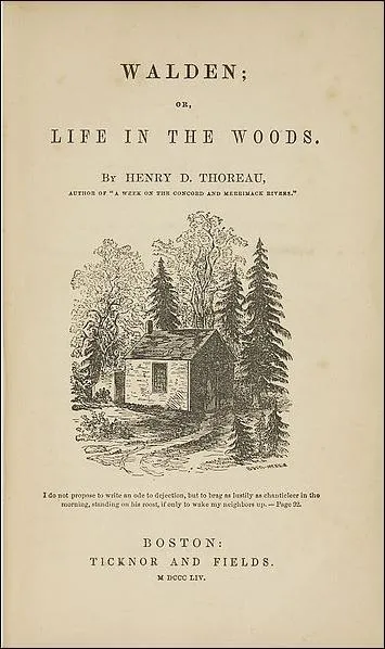 En 1854, il publie son oeuvre majeure :  Walden , qui est une rflexion sur une vie simple dans les bois. Pourquoi son ouvrage porte-t-il ce titre ?
