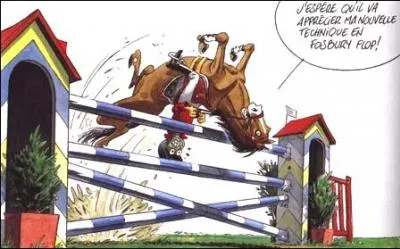 Lorsque l'on saute un obstacle  cheval, on se met :