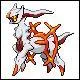 Arceus, si on lui met une plaque flamme, devient de type :