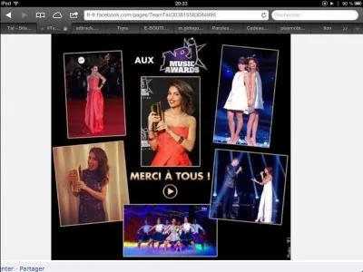 Qui a-t-elle remerci aux NRJ Music Awards ?