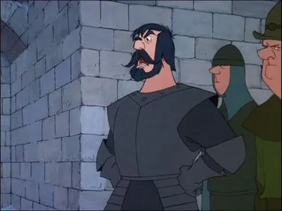 Quel personnage aperoit-on brivement  la fin du dessin anim, lors du tournoi de chevaliers, dont il annonce l'annulation ?