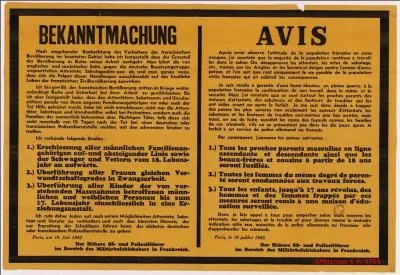 Le 16 septembre, le marchal Keitel met un ordre qui sera publi en France occupe le 30 septembre par le gnral Otto von Stlpnagel. En quoi constitue-t-il ?