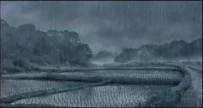 Alors qu'il pleut des cordes, que donne Kanta  Mei et Satsuki ?