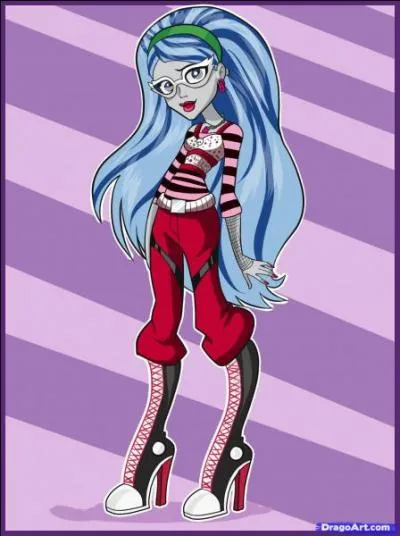Ghoulia Yelps, fille de morts-vivants  la peau blafarde se nourrissant de chair humaine :