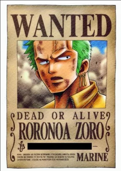 A combien s'lve la prime de Zoro ?