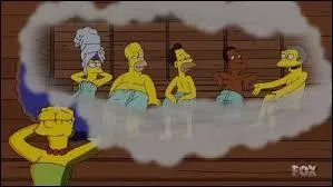Quand Marge a dcouvert qu'elle avait un sauna. Qu'a-t-elle fait ?