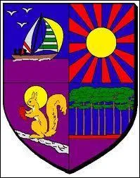 Ce joli blason appartient  la commune Landaise de Vielle-Saint-Girons. Elle se situe donc en rgion ...