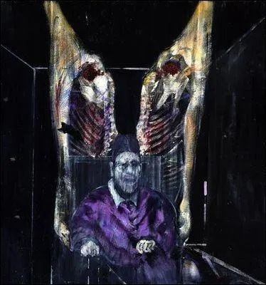 Quel personnage historique Francis Bacon utilise dans la plupart de ses tableaux comme ''Personnage avec quartier de viande  ci-prsent ?