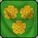 Le blason de la maison Tyrell est :