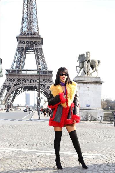 Comment venir visiter Paris sans prendre la pose devant la tour Eiffel, c'est srement ce qu'elle a d se dire ?