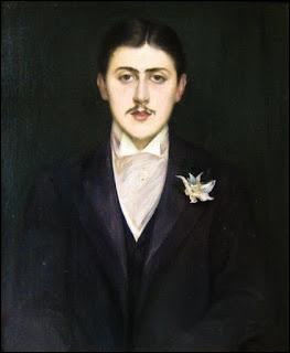 Jacques-Emile Blanche, peintre français (1861-1942), réalisa de nombreux portraits de personnages célèbres de son époque. Ce portrait, conservé au Musée d'Orsay, est celui de l'écrivain, auteur de   A la recherche du temps perdu . Il s'agit de :