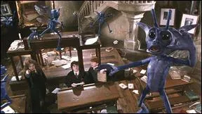 Dans  Harry Potter et la Chambre des Secrets , sur quelle crature magique Hermione Granger lance-t-elle l'incantation du sortilge de Blocage, qui est Immobulus ?