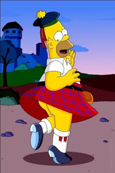 De quelle couleur est le monstre du Loch Ness que Mr Burns et Homer ont tent de capturer ?