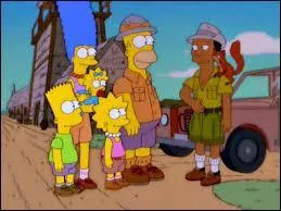Une fois arrive en Afrique, la famille Simpson est accueillie par un guide. Comment s'appelle-t-il ?