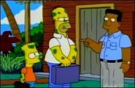 Homer et Bart croient qu'ils ont la lpre  cause d'une mauvaise blague de Lisa. O Flanders les envoie-t-il pour les faire soigner ?
