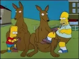 Quel animal Bart emmne-t-il dans son sac lors d'un voyage en Australie ?