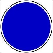 Les panneaux de forme ronde sur fond bleu et cercls de blanc indiquent...