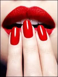 La couleur de base du vernis  ongles et du rouges  lvres sur l'image est le ...
