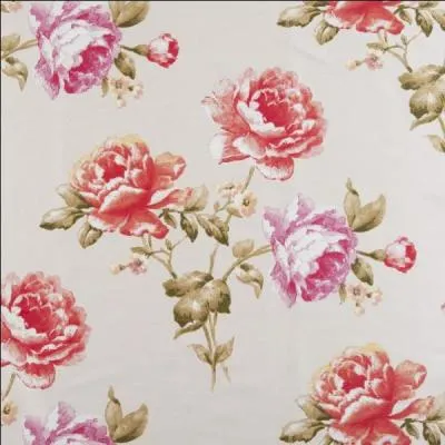 Quel est ce tissu d'ameublement au toucher doux et soyeux et aux couleurs vives ?