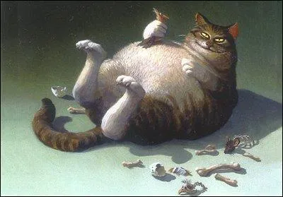 Allez, allez, c'est bien lui, mme dans une autre couleur, tout repu dans la cuisine. Quel est ce film auquel fait penser cette peinture de Michael Sowa ?