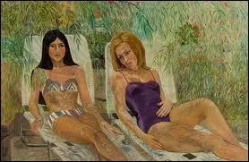 Ce joli tableau de Sylvia Sleugh est presque parfaitement l'illustration de nombreuses scnes d'une dlicieuse comdie policire franaise, si ce n'est que les deux hrones y sont trs blondes...