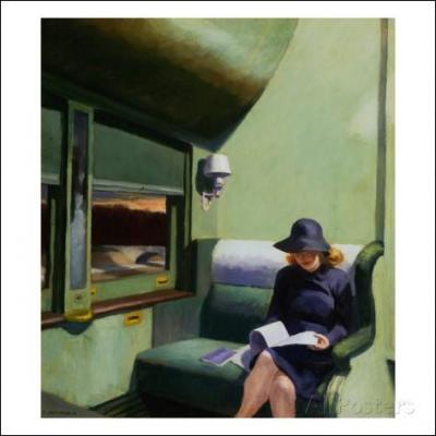 Ce tableau d'Edward Hopper semble reprsenter exactement une scne d'un film qui prside  la rencontre, dans un train, des deux hros... pour Monsieur Hitchcock !