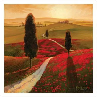 Encore un paysage bucolique, mais ensoleill et estival celui-ci, de Thomas MacGrath et titr Tuscany (Toscane), qui semble tout  fait tir du dlicieux film... ?