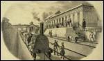 C'est à cette époque que se développe le chemin de fer en France. En 1837, on inaugure la première ligne de voyageurs, longue de 19 km. Quelles villes relie-t-elle ?