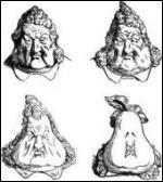 Dans une caricature d'époque très connue parue dans un journal satirique, le roi est représenté avec une drôle de tête. A quel fruit ou légume le compare-t-on ?